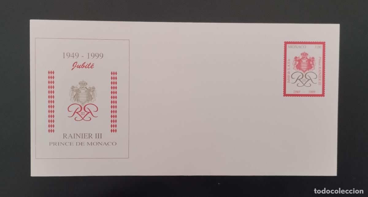 Sellos: Monaco Completo Postal Jubileo Pr&iacute;ncipe Rainiero III 1949 1999 Nuevo 3.00F PAP