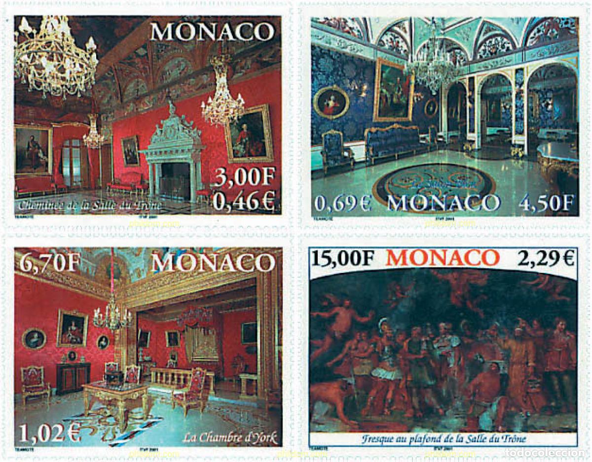 Sellos: 76867 MNH MONACO 2001 SALAS DEL PALACIO PRINCIPESCO