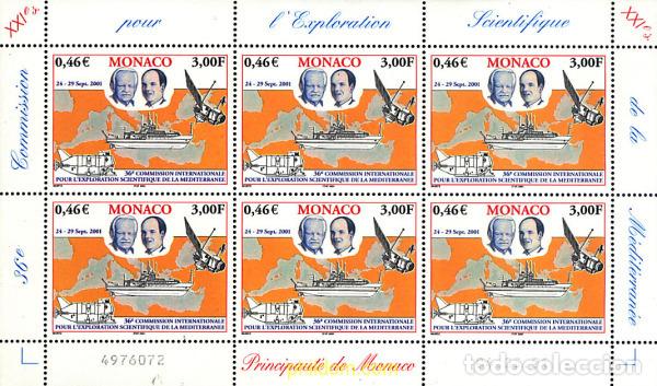 Timbres: 8681 MNH MONACO 2001 36 COMISION INTERNACIONAL POR LA EXPLORACION CIENTIFICA DEL MEDITERRANEO