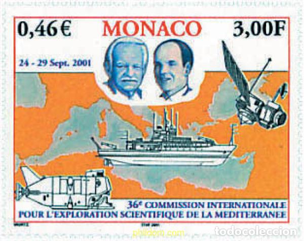 Timbres: 76870 MNH MONACO 2001 36 COMISION INTERNACIONAL POR LA EXPLORACION CIENTIFICA DEL MEDITERRANEO