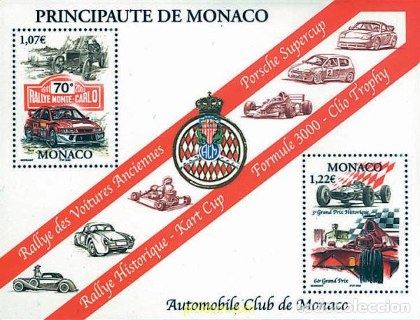 Selos: 77494 MNH MONACO 2002 AUTOMOVIL CLUB DE MONACO