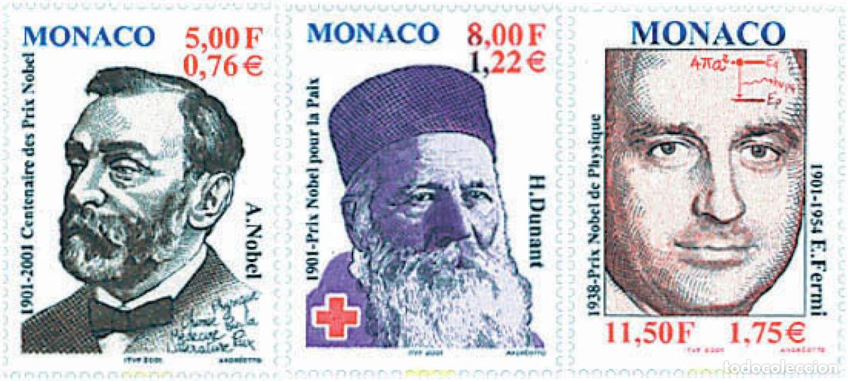 Selos: 76868 MNH MONACO 2001 CENTENARIO DE LOS PREMIOS NOBEL