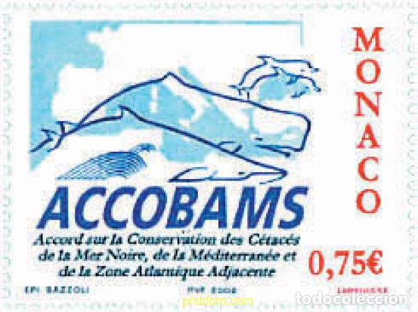 Selos: 79541 MNH MONACO 2002 ACUERDO SOBRE LA CONSERVACION DE LOS CETACEOS DEL MAR NEGRO, EL MEDITERRANEO