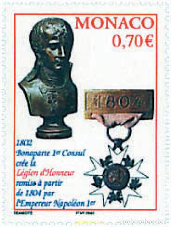 Selos: 79542 MNH MONACO 2002 200 ANIVERSARIO DE LA LEGION DE HONOR