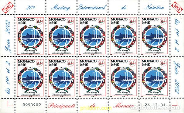 Sellos: 8791 MNH MONACO 2002 20 MEETING INTERNACIONAL DE NATACION