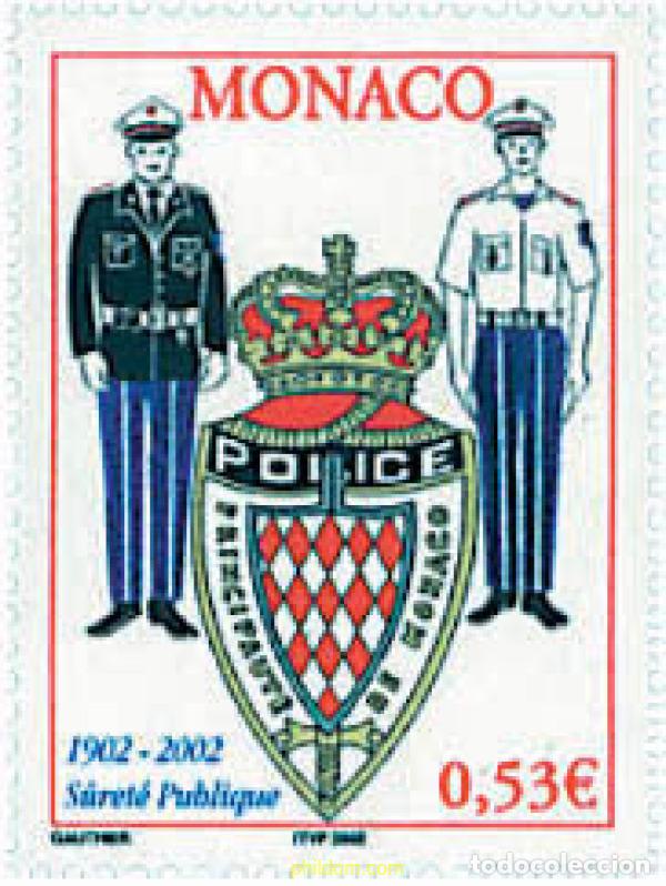 Sellos: 99077 MNH MONACO 2002 CENTENARIO DE LA CREACION DE LA SEGURIDAD PUBLICA DE MONACO