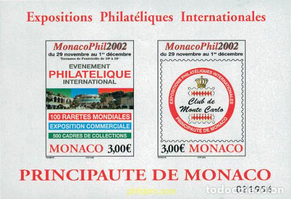 Sellos: 104234 MNH MONACO 2002 MONACOPHIL 02. EXPOSICION FILATELICA INTERNACIONAL