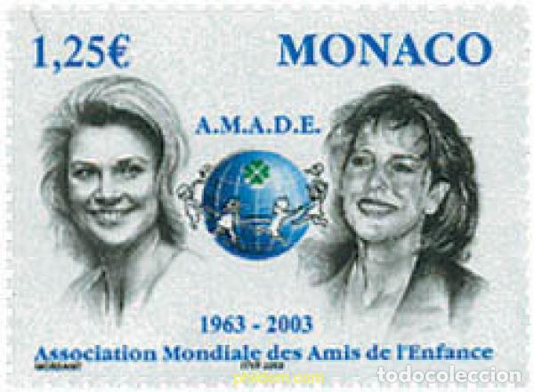 Sellos: 104240 MNH MONACO 2002 40 ANIVERSARIO DE LA AMADE (ASOCIACION MUNDIAL DE LOS AMIGOS DE LA INFANCIA)