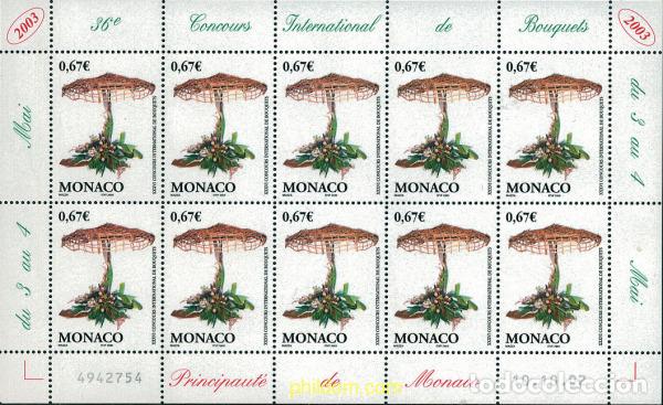 Sellos: 104239 MNH MONACO 2002 CONCURSO INTERNACIONAL DE RAMOS DE FLORES