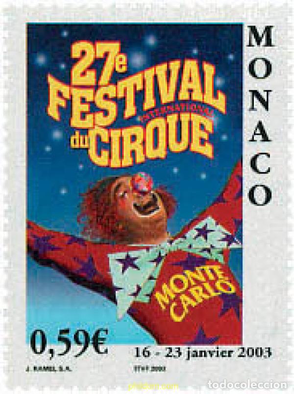 Sellos: 104248 MNH MONACO 2003 27 FESTIVAL DEL CIRCO DE MONTECARLO