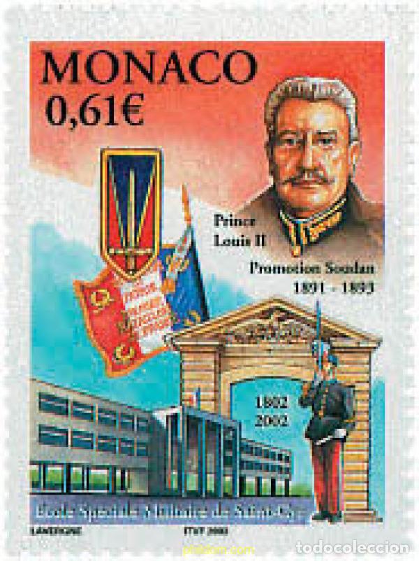 Sellos: 104246 MNH MONACO 2002 BICENTENARIO DE LA ESCUELA MILITAR SAINT-CYR