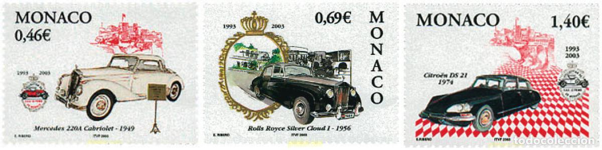 Sellos: 104217 MNH MONACO 2002 10 ANIVERSARIO DE LA COLECCION MONACO TOP CARS