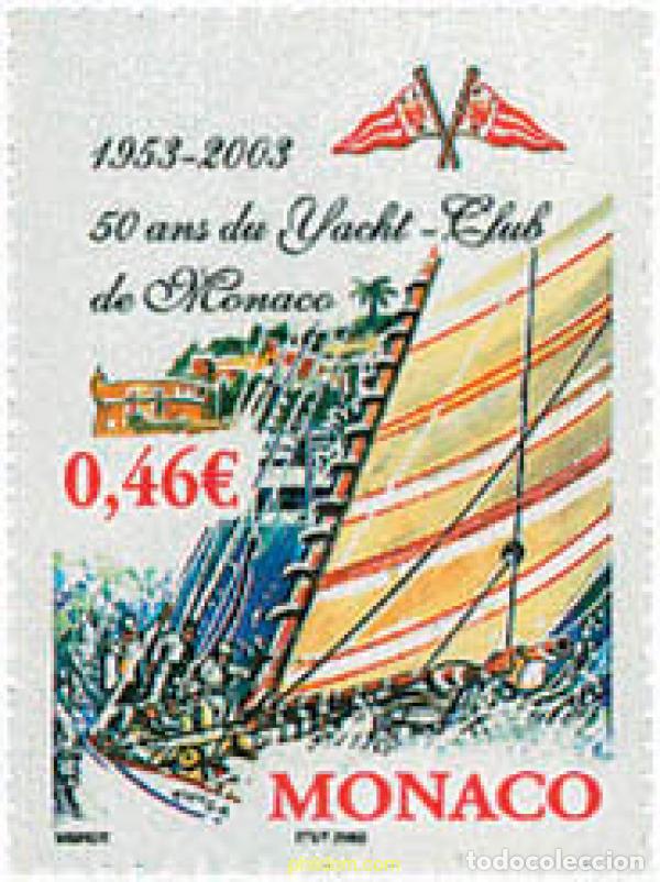 Sellos: 104258 MNH MONACO 2003 50 ANIVERSARIO DEL YATCH-CLUB DE MONACO