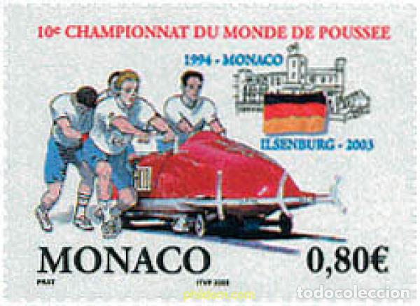 Sellos: 104256 MNH MONACO 2003 10 CAMPEONATO DEL MUNDO DE EMPUJE DE BOBSLEIGH