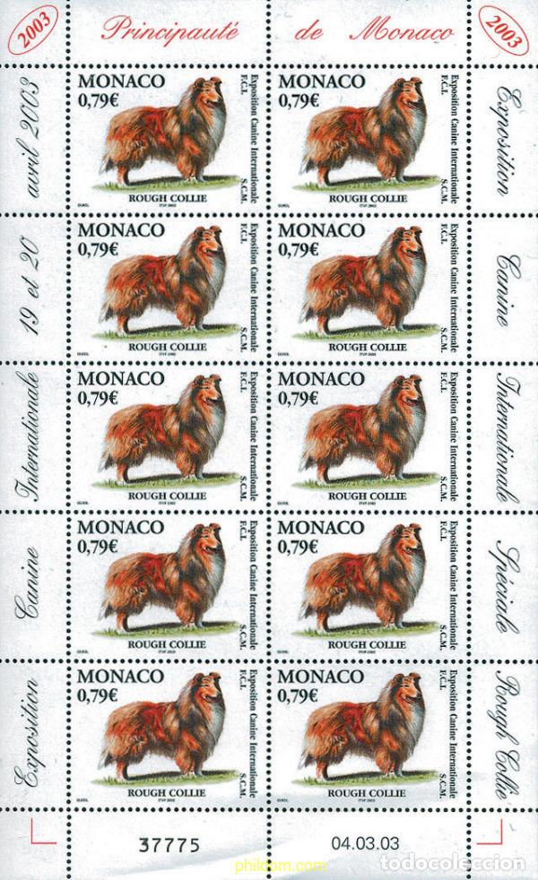 Stamps: 108063 MNH MONACO 2003 EXPOSICION CANINA INTERNACIONAL