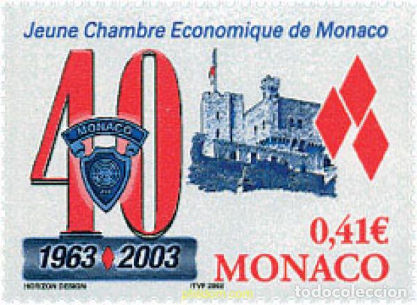 Stamps: 108064 MNH MONACO 2003 40 ANIVERSARIO DE LA JOVEN CAMARA ECONOMICA DE MONACO