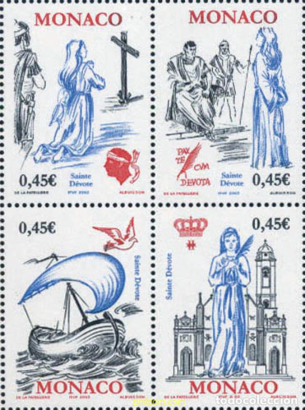Sellos: 133184 MNH MONACO 2003 1700 ANIVERSARIO DE LA LLEGADA DE SANTA DEVOTA
