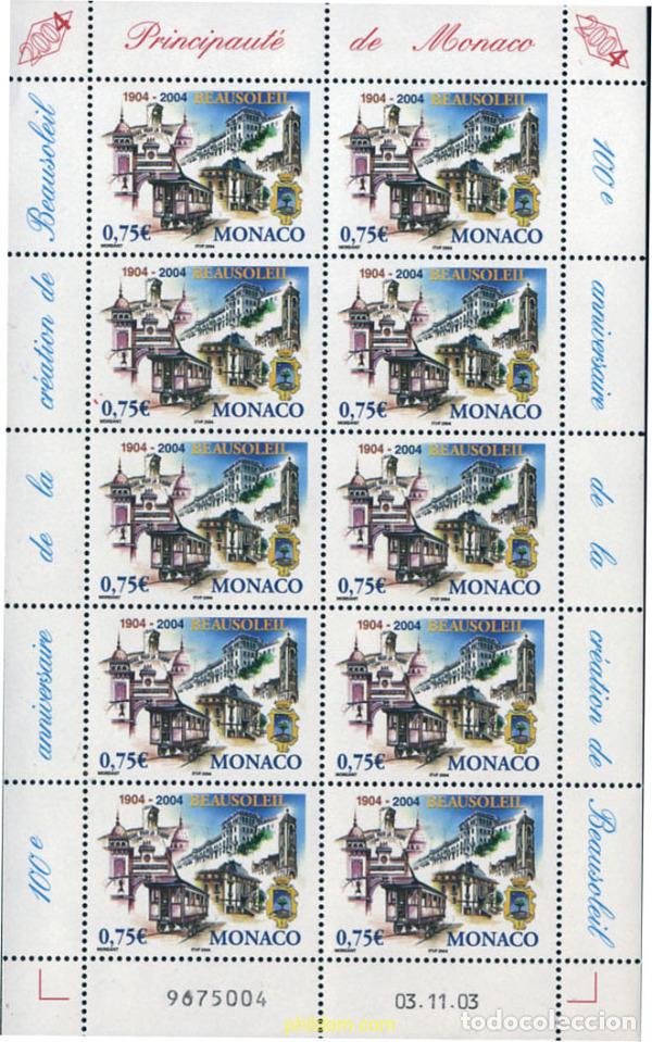 Sellos: 138773 MNH MONACO 2004 CENTENARIO DE LA CIUDAD DE BEAUSOLEIL
