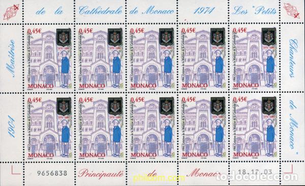 Sellos: 138786 MNH MONACO 2004 CENTENARIO DEL CORO DE LA CATEDRAL DE MONACO
