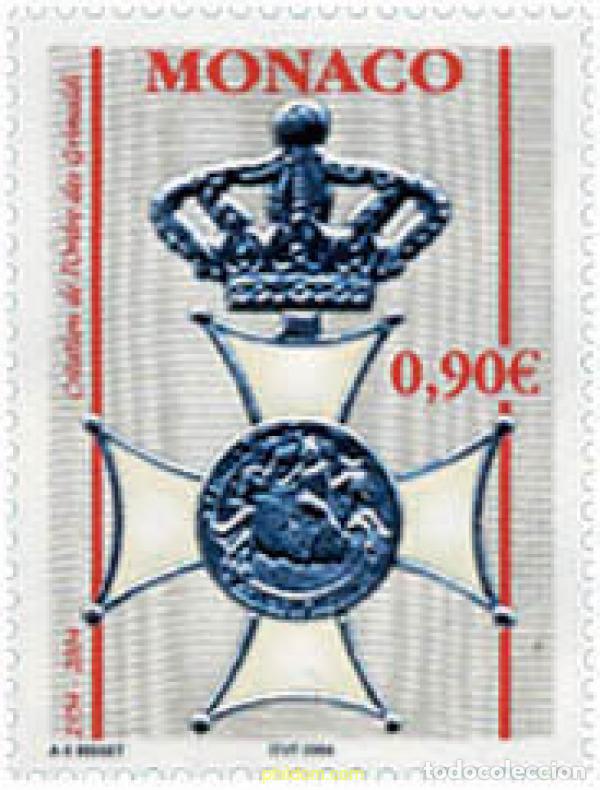 Sellos: 138796 MNH MONACO 2004 50 ANIVERSARIO DE LA ORDEN DE LOS GRIMALDI