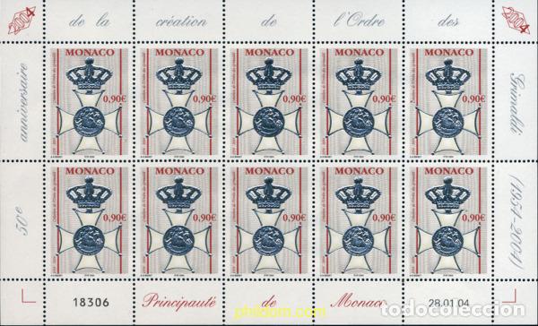 Sellos: 138797 MNH MONACO 2004 50 ANIVERSARIO DE LA ORDEN DE LOS GRIMALDI