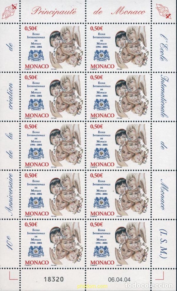 Sellos: 138807 MNH MONACO 2004 10 ANIVERSARIO DE LA ESCUELA INTERNACIONAL DE MONACO