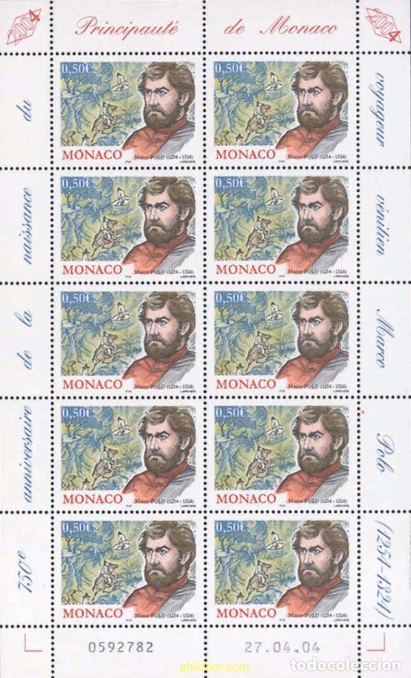 Sellos: 142036 MNH MONACO 2004 750 ANIVERSARIO DEL NACIMIENTO DE MARCO POLO