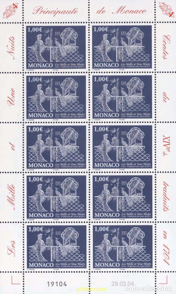Sellos: 142040 MNH MONACO 2004 300 ANIVERSARIO DE LA TRADUCCION AL FRANCES DE LAS MIL Y UNA NOCHES