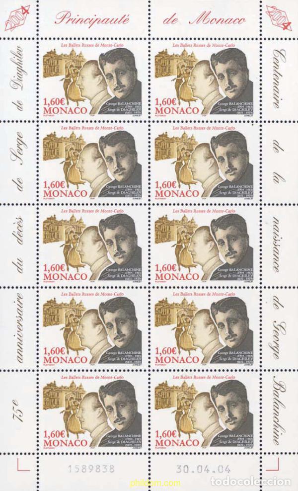 Sellos: 142026 MNH MONACO 2004 95 ANIVERSARIO DEL BALLET RUSO DE MONTECARLO