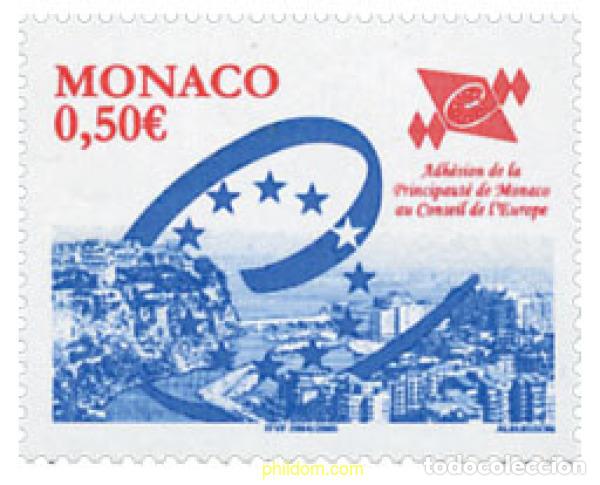 Sellos: 153369 MNH MONACO 2004 ADHESION AL CONSEJO DE EUROPA