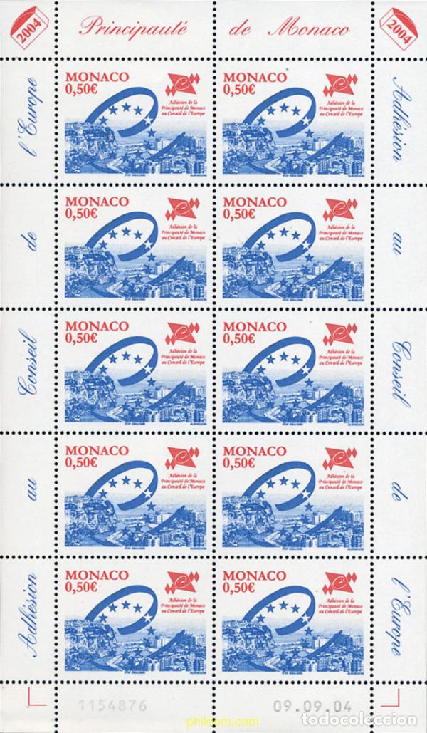 Sellos: 153370 MNH MONACO 2004 ADHESION AL CONSEJO DE EUROPA