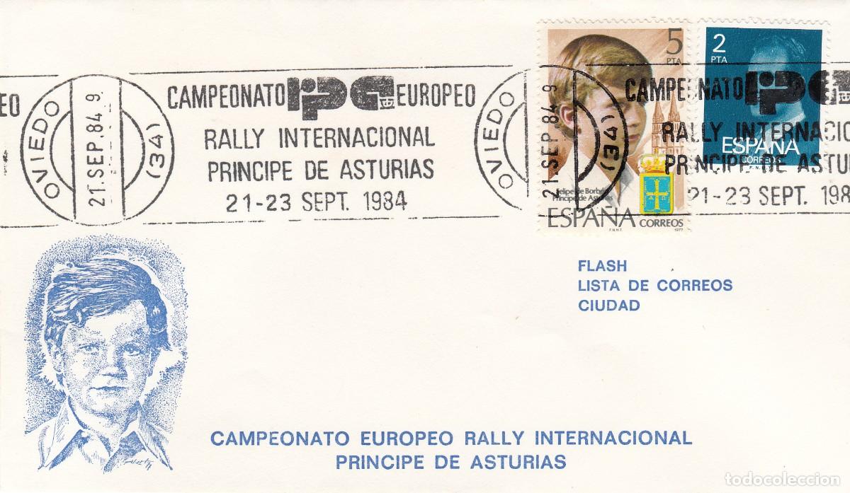 Sellos: MATASELLOS RODILLO CAMPEONATO EUROPEO - RALLY INTERNACIONAL PRINCIPE DE ASTURIAS - OVIEDO - 1984