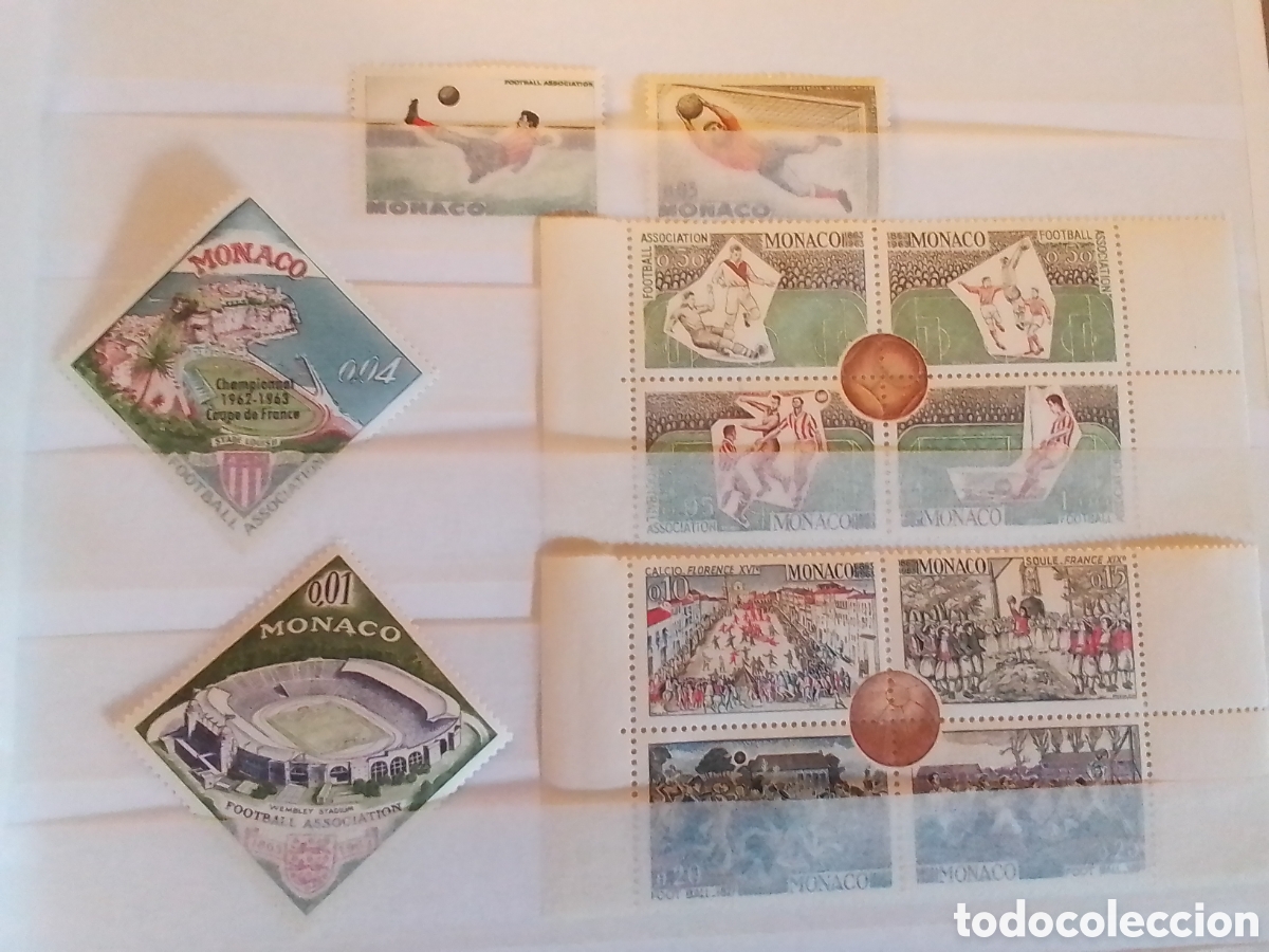 Sellos: M&Oacute;NACO 1963 , 12 valores FUTBOL