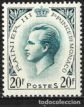 Sellos: Monaco 1957 - Mi 583 - YT 425A - Principe Rainier III - MH*