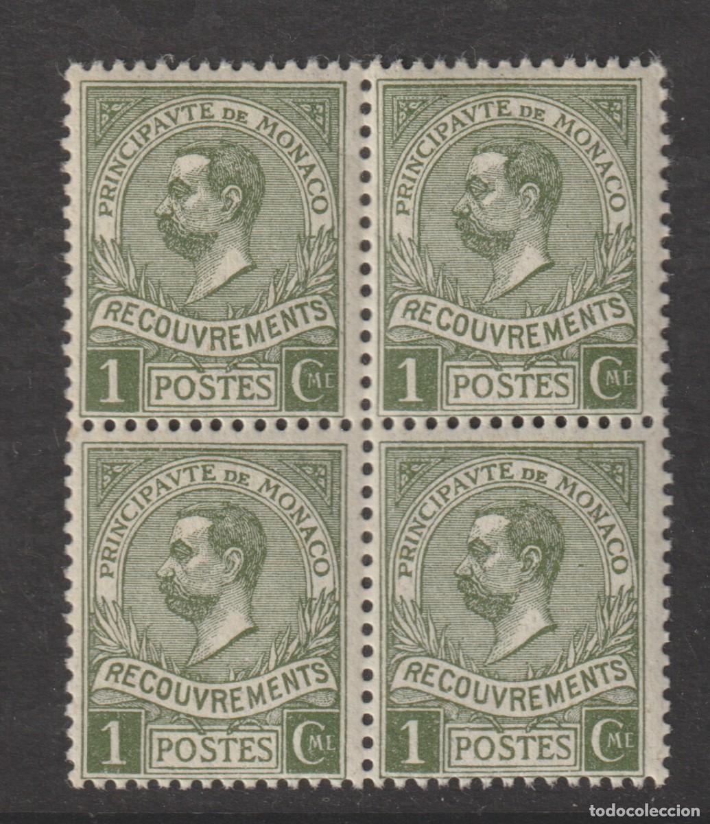 Sellos: Monaco 1905-1919 - Yvert Taxe 8 b4 mnh**