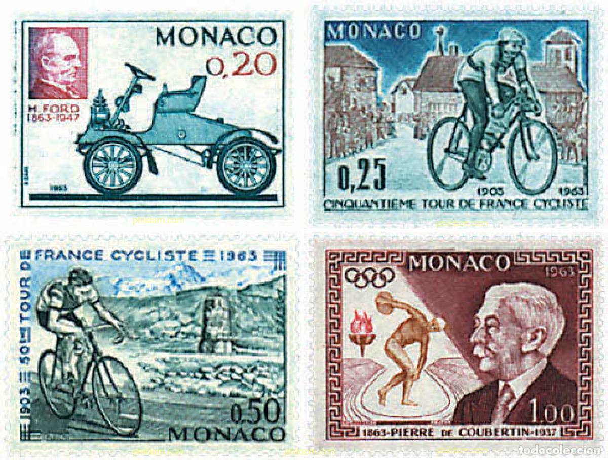 Sellos: 757620 HINGED MONACO 1963 ANIVERSARIOS