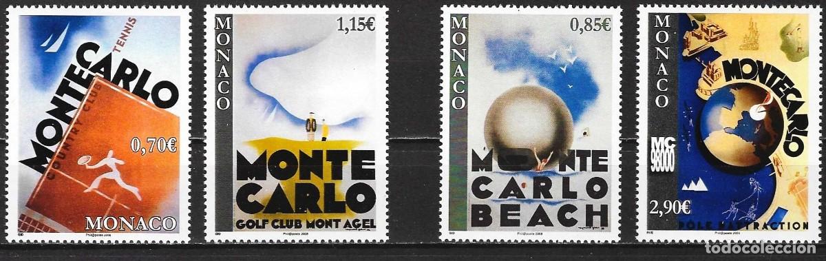 Sellos: Monaco 2008 - Mi 2867 a 2870 - YT 2610 a 2613 - El arte del cartel - MNH** ( Serie completa )