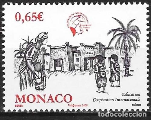 Sellos: Monaco 2008 - Mi 2895 - YT 2637 - Educaci&oacute;n de los ni&ntilde;os africanos - MNH**