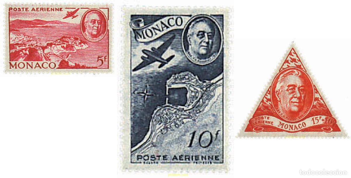 Sellos: 227638 HINGED MONACO 1946 HOMENAJE AL PRESIDENTE F.D. ROOSEVELT