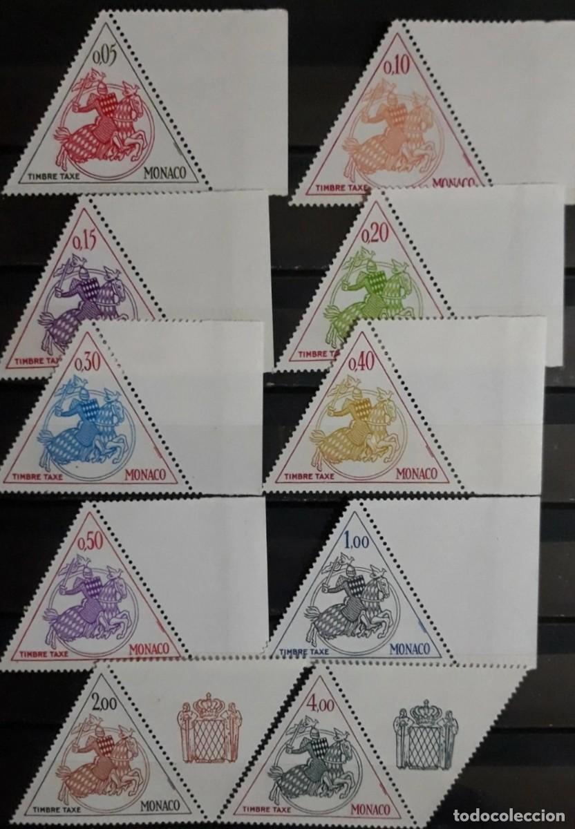 Sellos: M&Oacute;NACO 1980- 82. SELLOS DE TAXA. 10 VALORES NUEVOS - MNH.