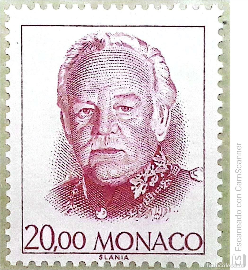 Sellos: M&oacute;naco. 1778 Efigie de S.A.S. Reiniero. 1991. Sellos nuevos y numeraci&oacute;n Yvert.