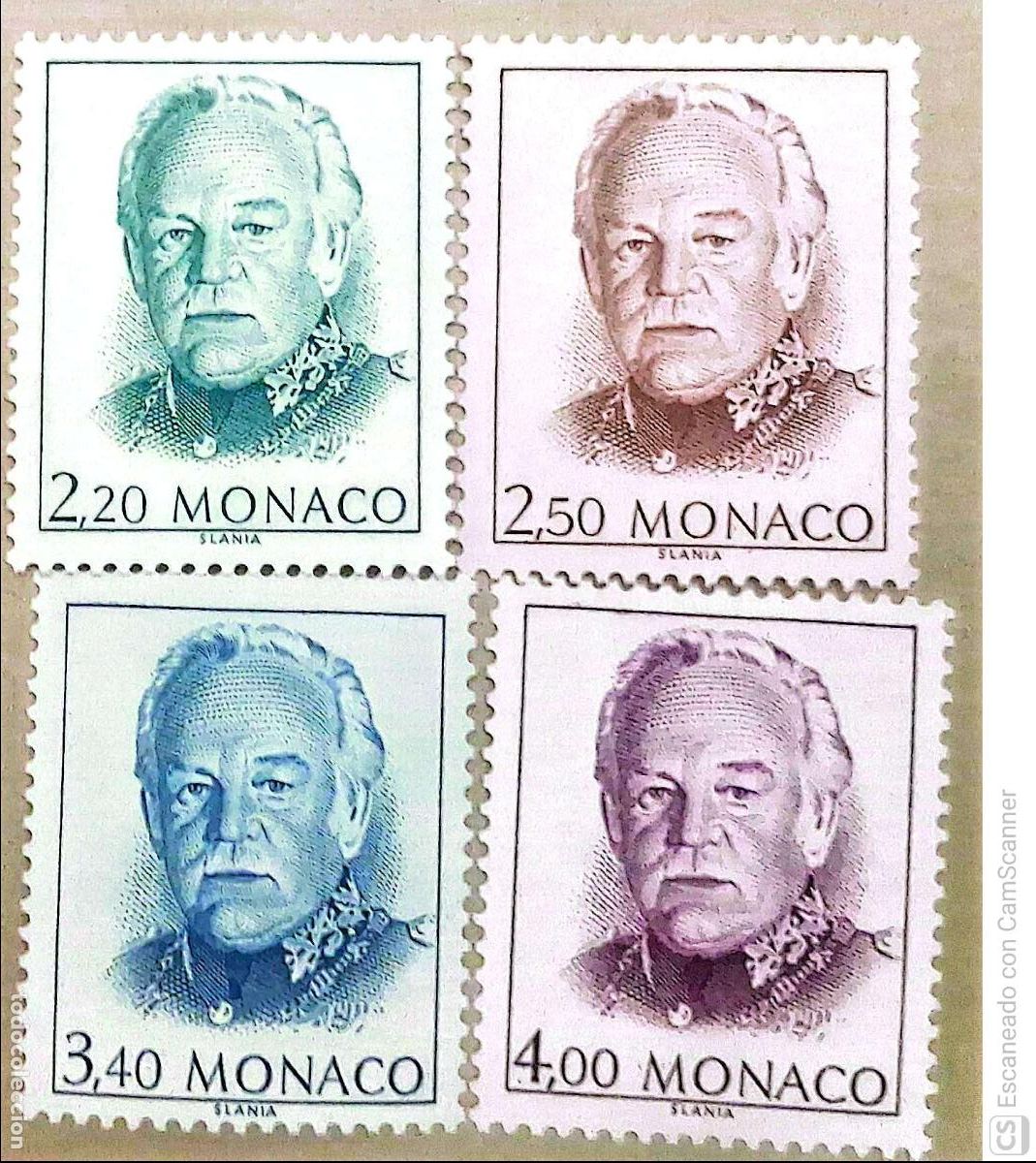 Sellos: M&oacute;naco. 1779/82 Efigie S.A.S. Pr&iacute;ncipe Rainiero III. 1998. Sellos nuevos y numeraci&oacute;n Yvert.