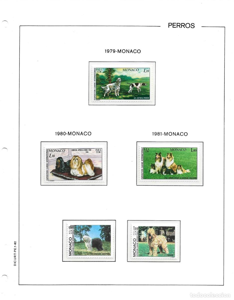 Sellos: Monaco 1979/82 - Fauna - Y&T 1208-1232-1280-1329-1330 -Perros -(12)