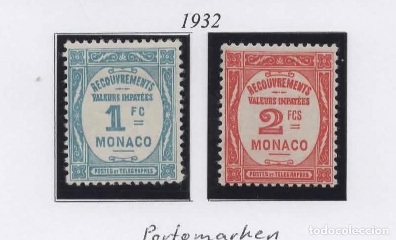 Sellos: MONACO RECOUVREMENTS 1932