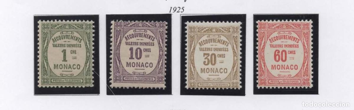 Sellos: MONACO RECOUVREMENTS 1925