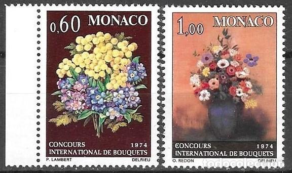 Sellos: SELLOS USADOS ( sin marcas de matasellos) DE MONACO 1973, Y949/ 50