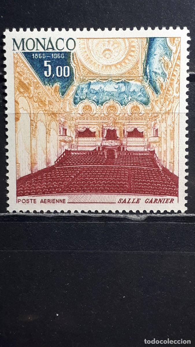 Sellos: M&Oacute;NACO. A&Ntilde;O 1966. **. YVERT A&eacute;reo 86