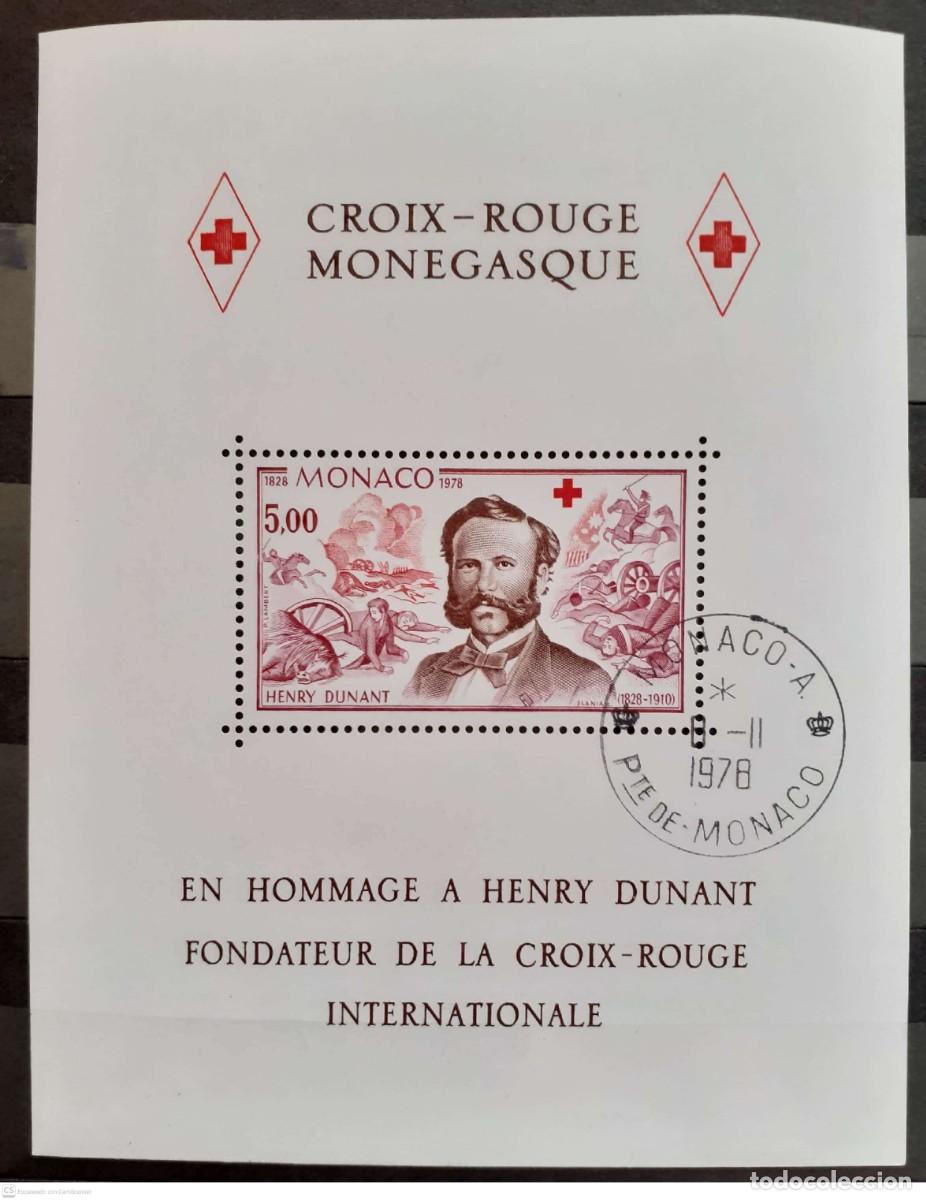 Sellos: M&Oacute;NACO H B n&deg; 15&deg; Cruz Roja monegasca. Henry Dunanr