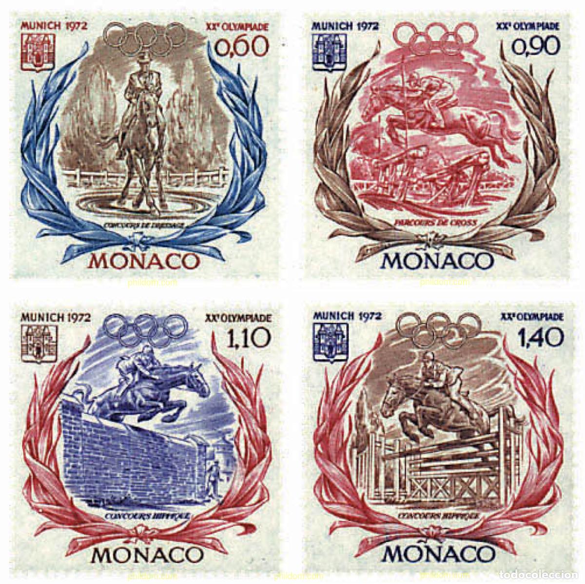Sellos: 78835 MNH MONACO 1972 20 JUEGOS OLIMPICOS VERANO MUNICH 1972