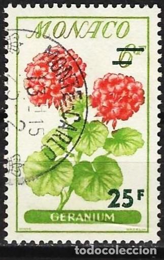 Sellos: Monaco 1959 - Mi 613 - YT 518 - Flores : Geranios